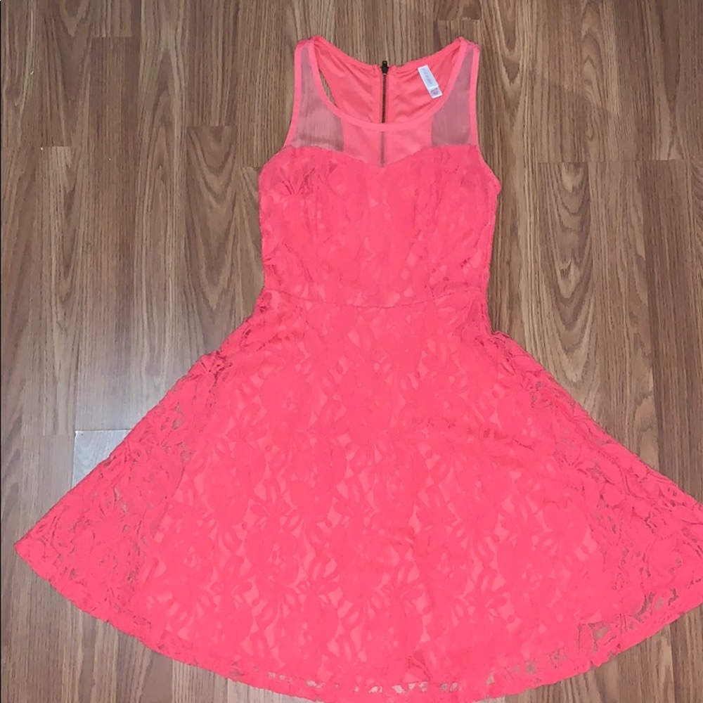 pink princess cut dress